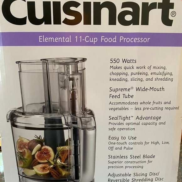 NEW Cuisinart Elemental 11-Cup Food Processor. Model FP-11SV. - Picture 1 of 4